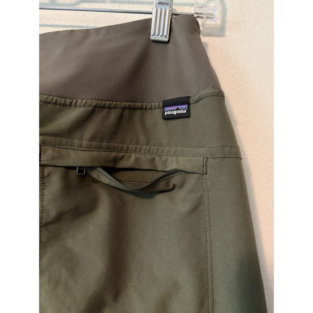 Patagonia Happy Hike Studio Pants Jogger Tapered DWR Zip Pockets Green Medium - Picture 7 of 13
